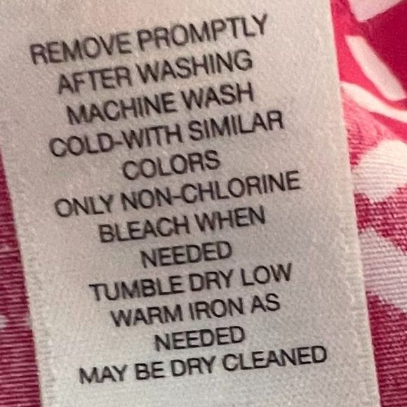 Chico's Button Front Blouse 100% Cotton Pink White Print Size (Chico's 2) Medium - Picture 7 of 8